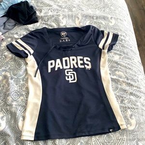 San Diego Padres | Blue and White Jersey | Size Small |